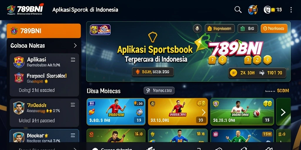 Tampilan gameplay utama 789BNI pada aplikasi Sportsbook.