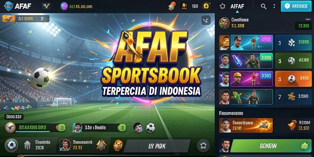 Tampilan layar utama AFAF dengan opsi taruhan olahraga.