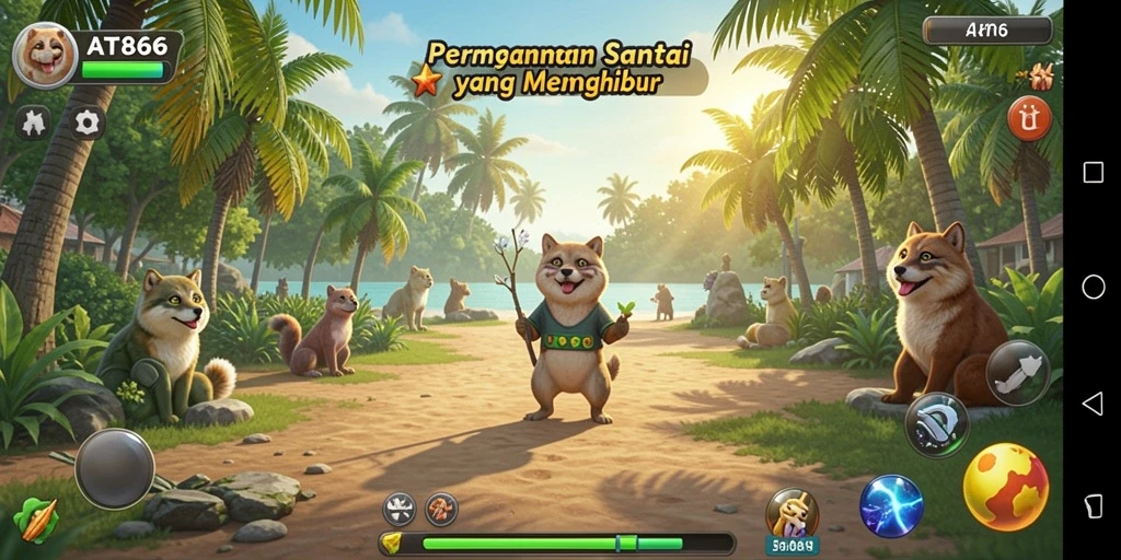 Tangkapan layar dari gameplay AT866 yang menarik dan seru.