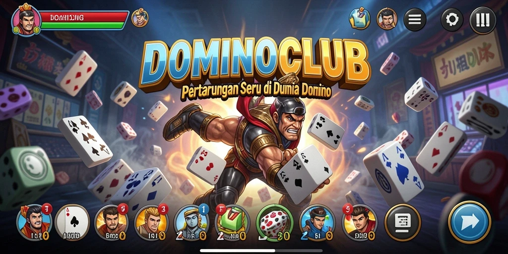 Tampilan menarik dalam gameplay pertarungan di DOMINOCLUB.