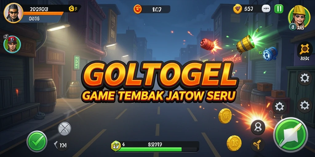 Screenshot gameplay GOLTOGEL dengan aksi tembak menembak seru.