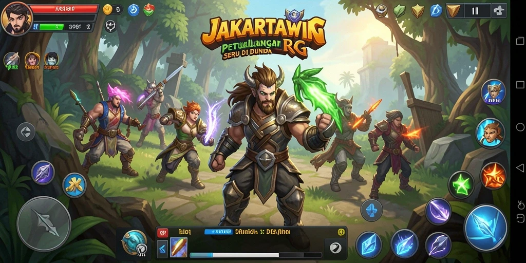 Tampilan gameplay seru di dunia fantasi JAKARTAWIN.