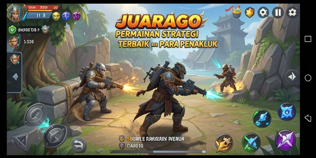 Tampilan menarik dari gameplay strategi JUARAGO yang menegangkan.