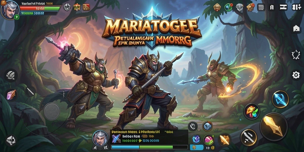 Tangkapan layar gameplay MARIATOGEL yang menampilkan pertempuran seru.