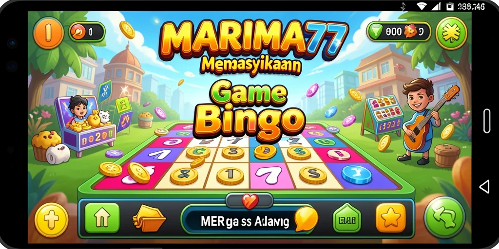 Tampilan gameplay Bingo yang menegangkan dan seru di MARIMA77.