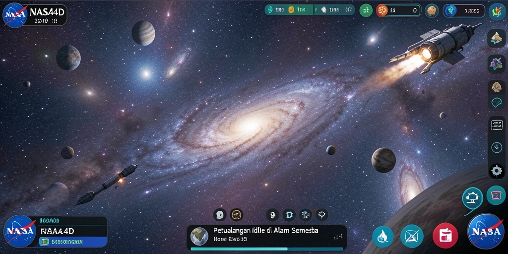 Tampilan gameplay NASA4D dengan manajemen sumber daya yang menarik.