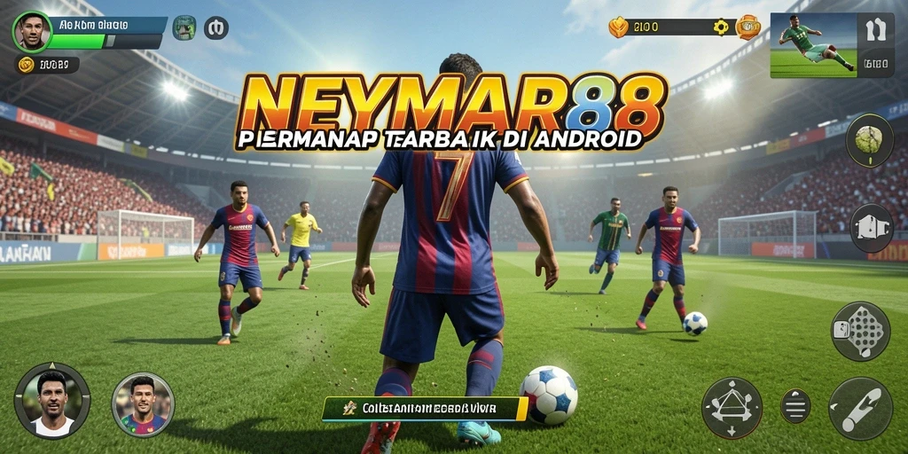 Tampilan gameplay seru dalam NEYMAR88 saat balapan.