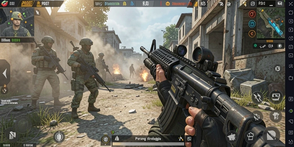 Gameplay intens PRG007 dengan aksi FPS yang mendebarkan.