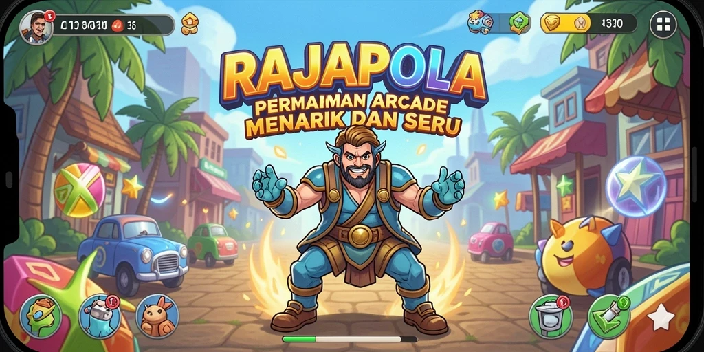 Tampilan gameplay RAJAPOLA yang seru dan memukau.