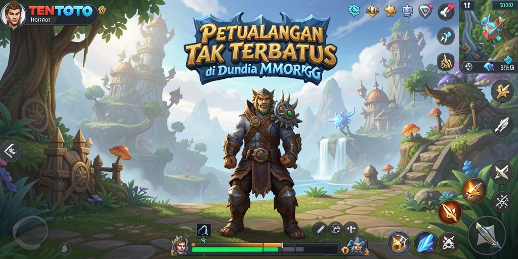 Tampilan gameplay menakjubkan dari TENTOTO di dunia MMORPG.