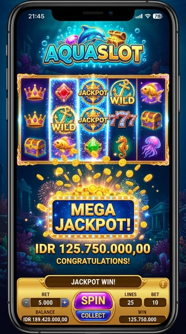Pengguna sedang menjelajah katalog aplikasi aquaslot.